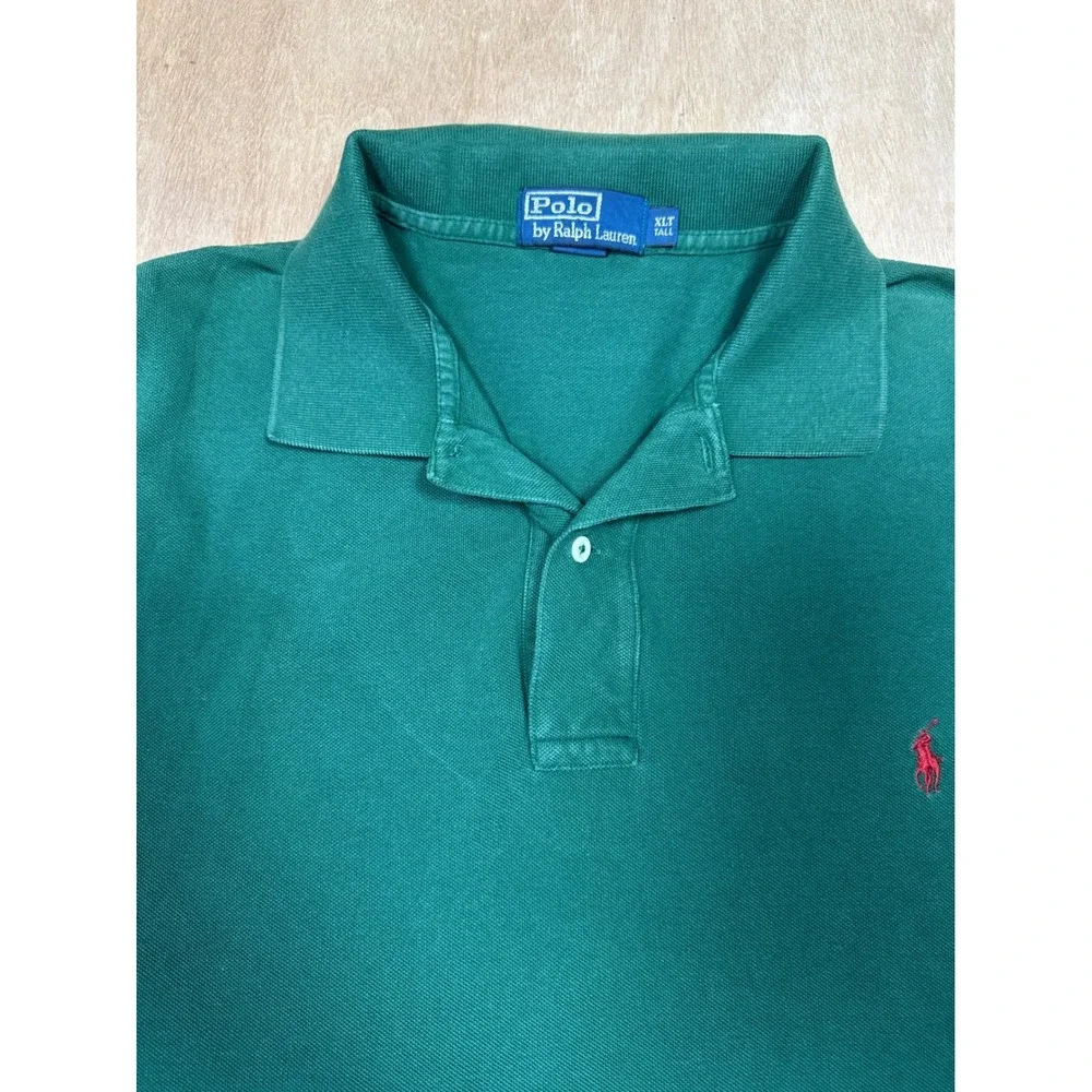 Polo Ralph Lauren Men's Green Classic Fit Polo Shirt Red Pony Logo Size M